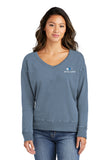 Pull-Over: PC Women's Beach Wash Garment-Dyed V-Neck